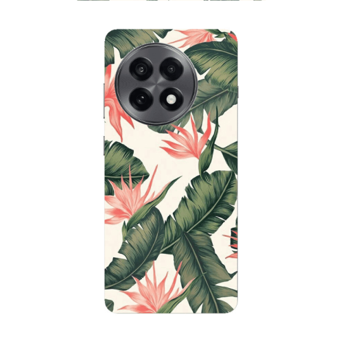 Oneplus 13 5G Green Laves Transparent Silicone TPU Θήκη